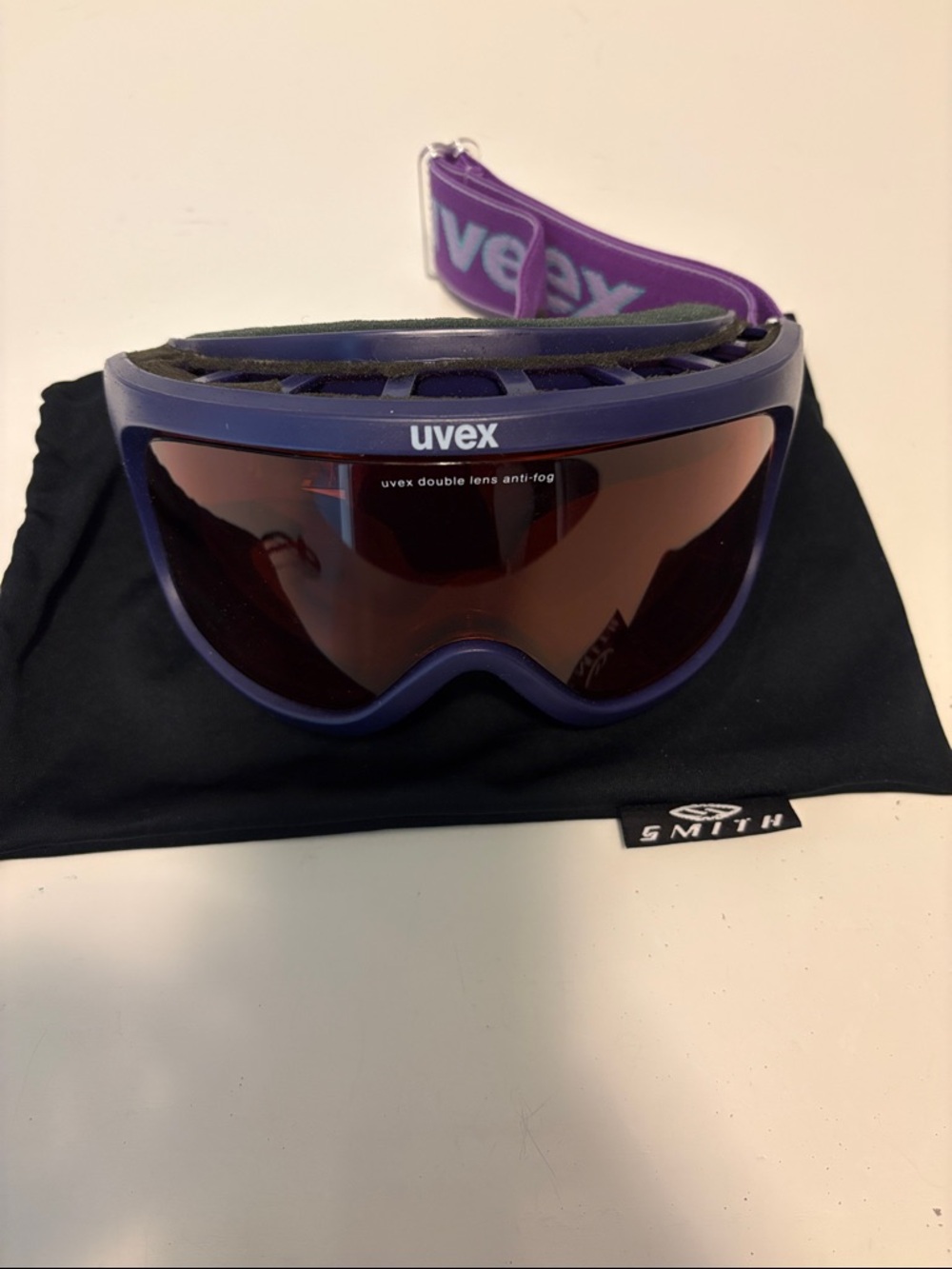 UVEX Purple Ski Goggles with Tinted Lens